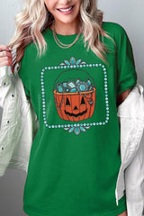 5000-E3140 Halloween turquoise pumpkin Heavy Cotton Tee $9