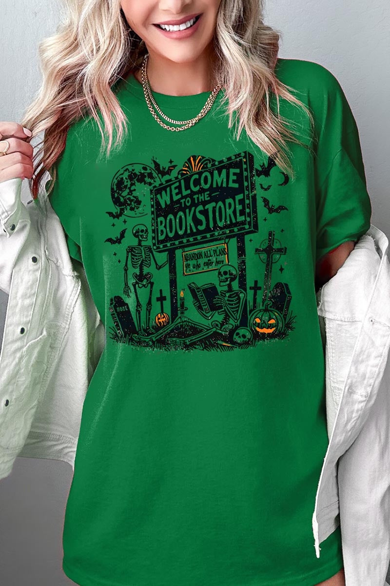 5000P-E3122 Bookstore Halloween Graphic Plus Heavy Cotton Tee $12.75