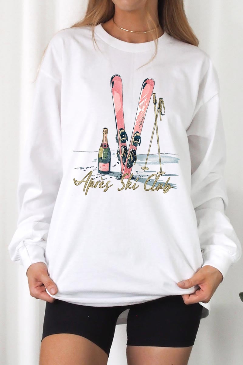 UL240P-E3187 Apres Ski Club Graphic Plus Long Sleeve Tee $17