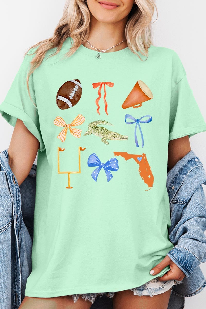 5000P-E3078 Florida Football Graphic Plus Heavy Cotton Tee $12.75