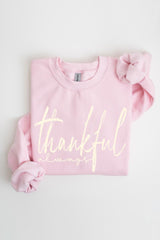 UL180P-E3170 Thankful Graphic Plus Sweatshirt $25