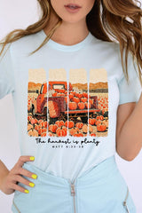 US3001P-E3172 Harvest Is Plenty Graphic Plus Tee $16