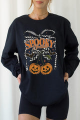 UL240P-E3085 Pumpkin Cherries Graphic Plus Long Sleeve Tee $17