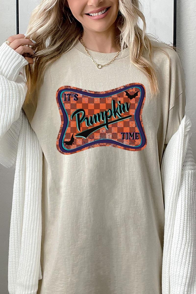 5000P-E3144 Itu2019s pumpkin time Graphic Plus Heavy Cotton Tee $12.75