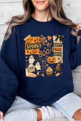 UL180-E3084 Halloween collage Graphic Sweatshirt $20