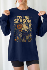 UL240P-E3125 Tis The Season Halloween Plus Long Sleeve Tee $17