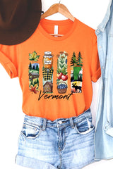 US3001-E3061VT Vermont State Brushstroke Graphic Tee $12.5