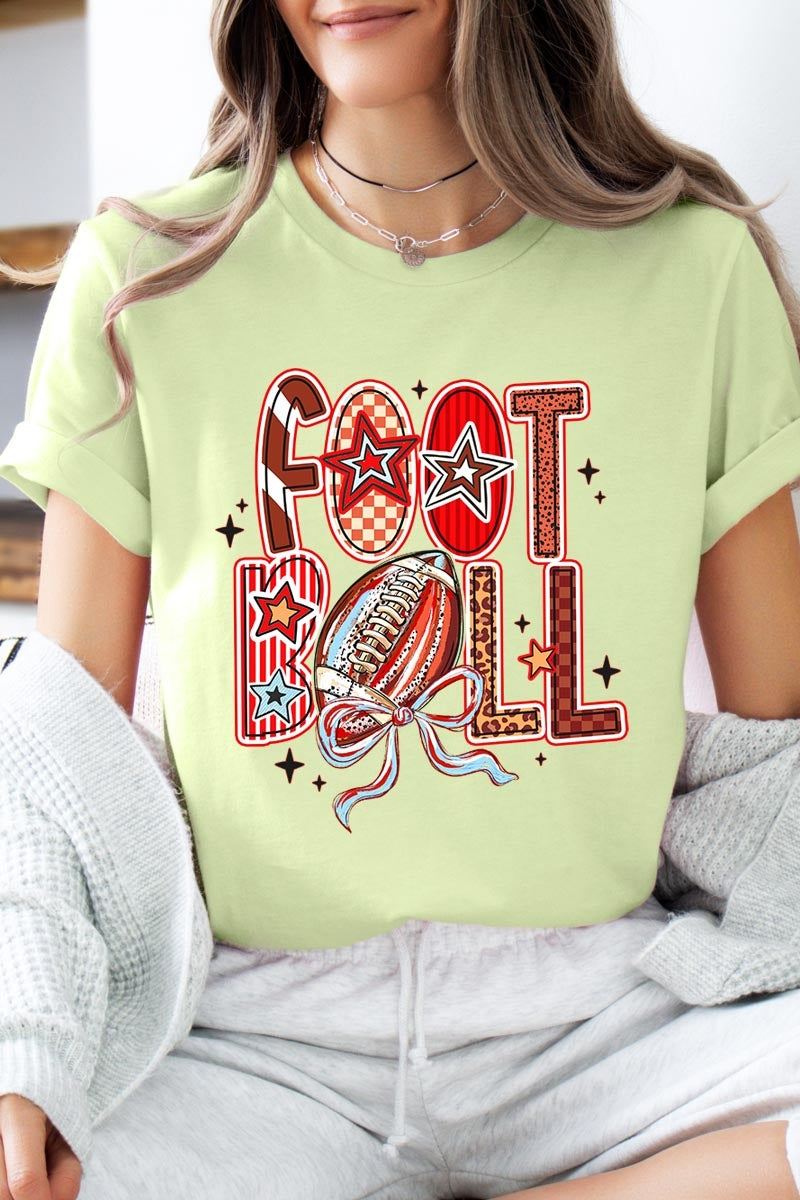 US3001P-E3053 Brushstroke Football Graphic Plus Tee $16