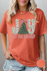 5000P-E3213 Joy to the World Graphic Plus Heavy Cotton Tee $12.75