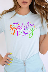 US3001P-E3109 Spooky Halloween Graphic Plus Tee $16