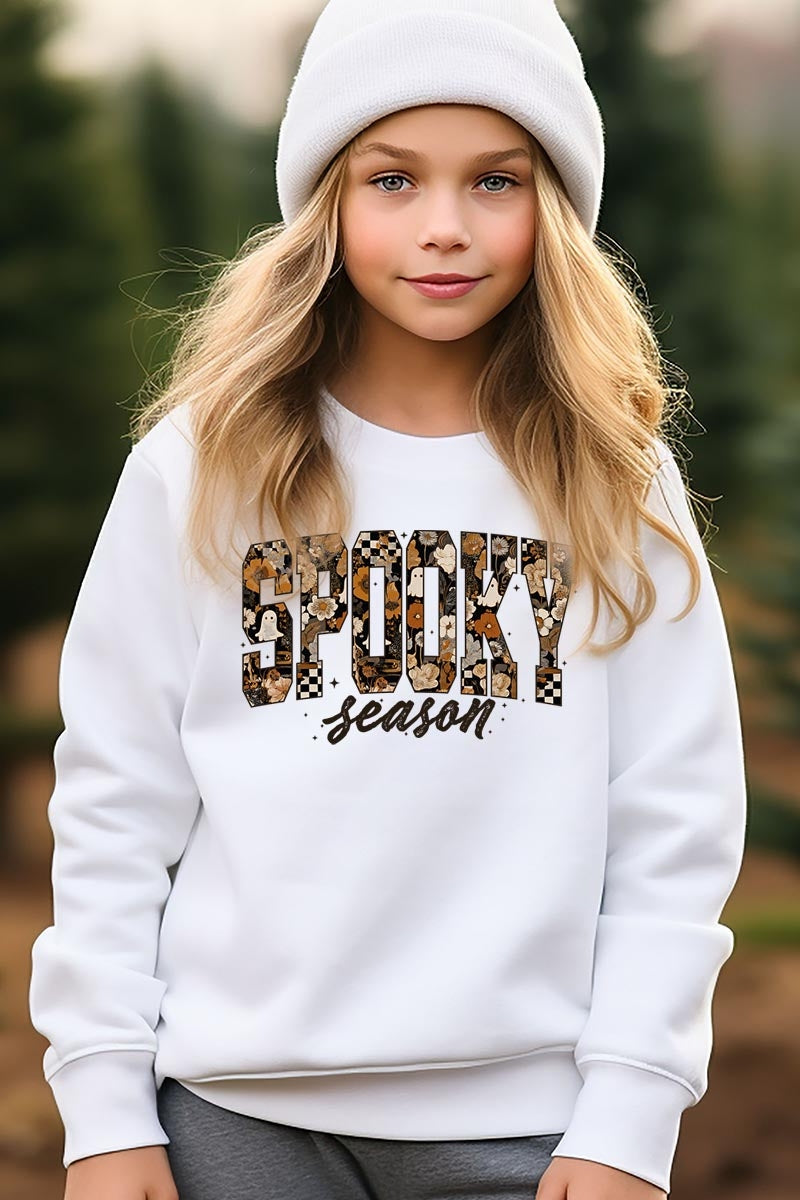 UL180B-E3105Z Spooky Season Halloween Kids Graphic Sweatshirt $20