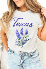 US3001-E3060 Texas Bluebonnet Graphic Tee $12.5