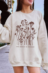 UL180-E3146 Christian Wildflower Graphic Sweatshirt $20
