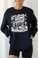UL240-E3122 Bookstore Halloween Graphic Long Sleeve Tee $13.75