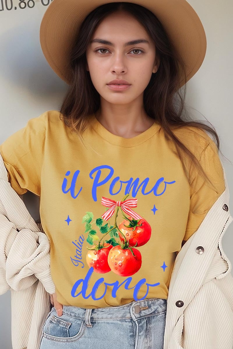 US3001-E3070 Il Pomodoro Tomato Art Graphic Tee $12.5