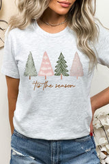 US3001P-E3218 Rustic Christmas Trees Graphic Plus Tee $16