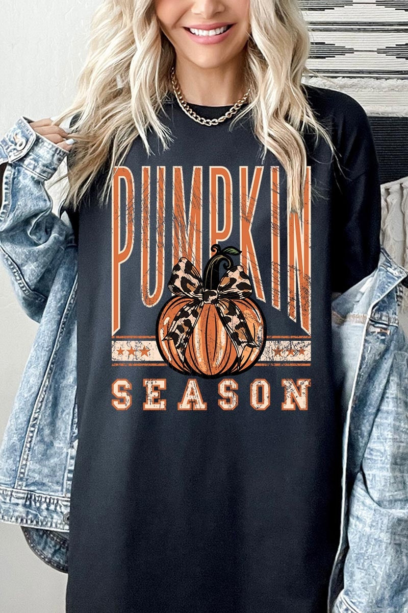 5000-E3145 Pumpkin Season Graphic Heavy Cotton Tee $9