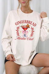 UL240P-E3216 Gingerbread Martini Club Graphic Plus Long Sleeve Tee $17