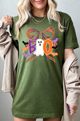 US3001P-E3120 Boo Brushstroke Bow Graphic Plus Tee $16