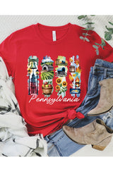 US3001-E3061PA Pennsylvania State Brushstroke Graphic Tee $12.5