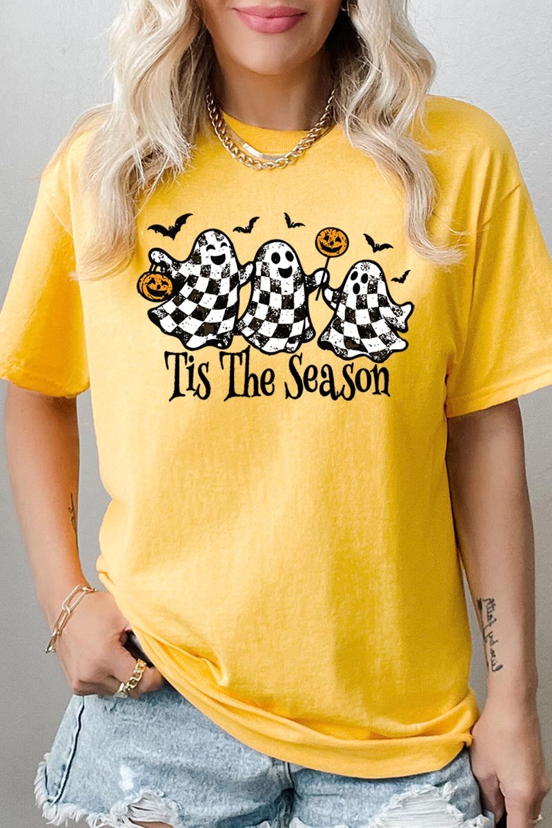 5000P-E3124 Retro Ghosts Graphic Plus Heavy Cotton Tee $12.75