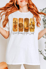 5000P-E3169 Give Thanks To The Lord Graphic Plus Heavy Cotton Tee $12.75