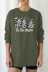 UL240-E3124 Retro Ghosts Graphic Long Sleeve Tee $13.75