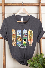US3001P-E3061IA Iowa State Brushstroke Graphic Plus Tee $16