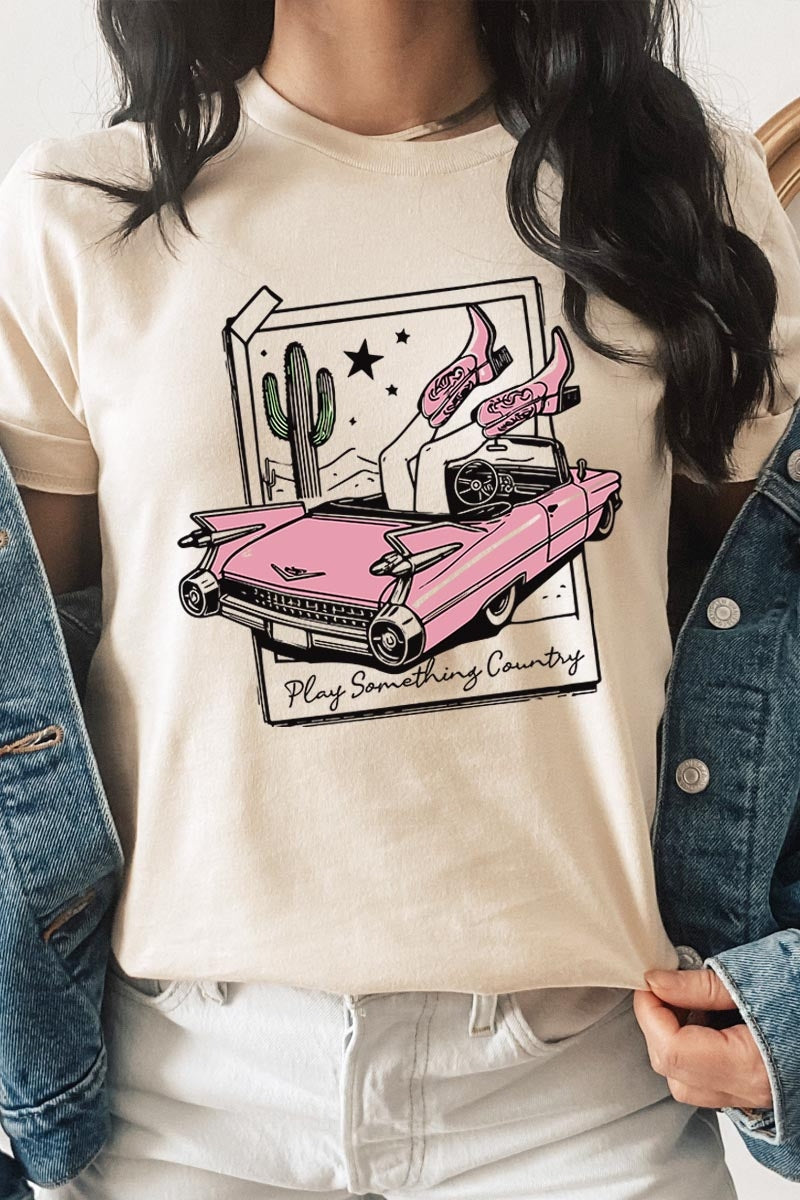 US3001P-E3098 Play Something Country Graphic Plus Tee $16