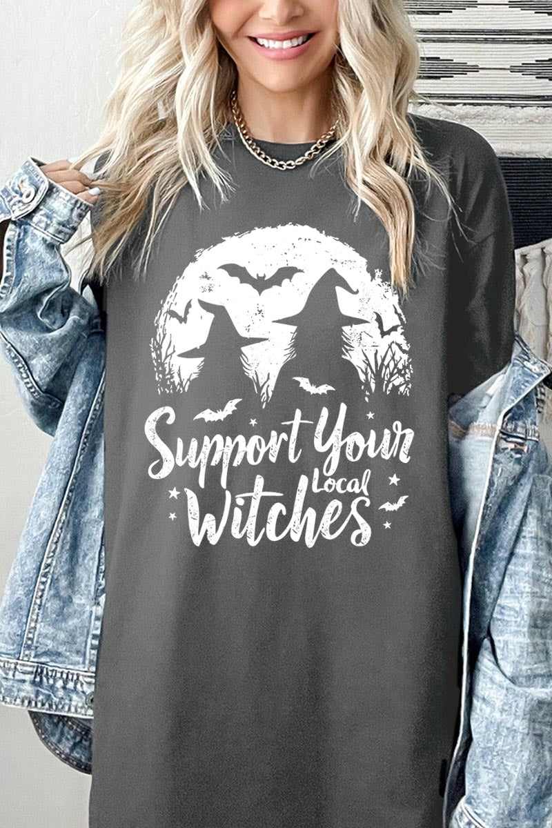 5000-E3161 Local Witches Halloween Graphic Heavy Cotton Tee $9