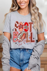 US3001P-E3053 Brushstroke Football Graphic Plus Tee $16