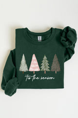 UL180-E3218 Rustic Christmas Trees Graphic Sweatshirt $20
