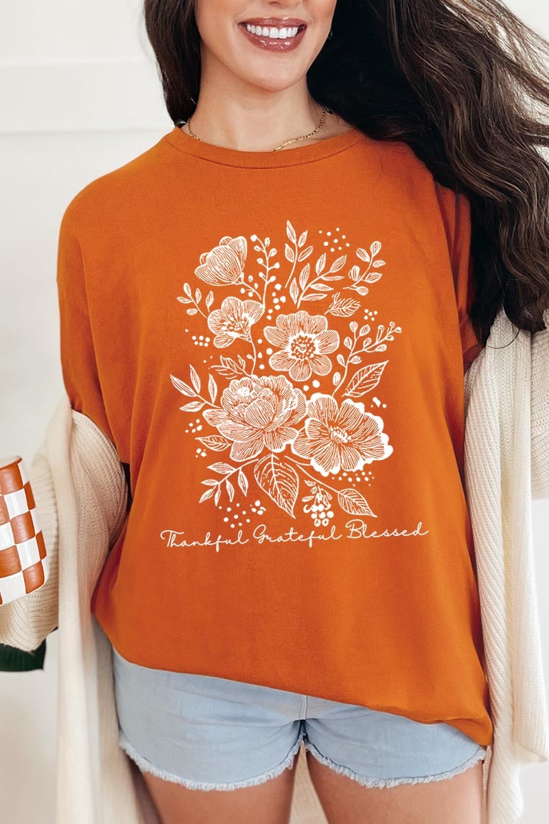 5000P-E3155 Neutral Thanksgiving Graphic Plus Heavy Cotton Tee $12.75
