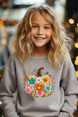 UL180B-E3118Z Floral Pumpkin Kids Graphic Sweatshirt $20