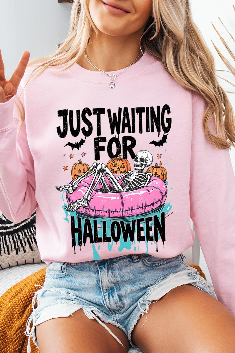 UL180-E3138 Just Waiting For Halloween Graphic Sweatshirt $20