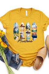 US3001P-E3061MT Montana State Brushstroke Graphic Plus Tee $16