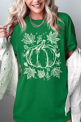 5000P-E3162 Fall Pumpkin Graphic Plus Heavy Cotton Tee $12.75