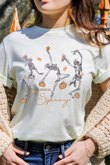 US3001P-E3123 Halloween Skeleton Graphic Plus Tee $16