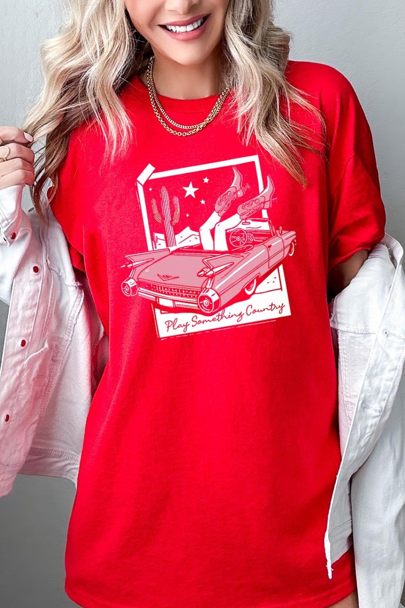 5000-E3098 Play Something Country Graphic Heavy Cotton Tee $9