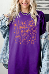5000P-E3141 Halloween Doodle Graphic Plus Heavy Cotton Tee $12.75