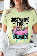 US3001P-E3138 Just Waiting For Halloween Graphic Plus Tee $16
