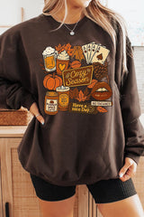 UL180-E3119 Retro Fall Collage Graphic Sweatshirt $20