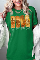 5000-E3169 Give Thanks To The Lord Graphic Heavy Cotton Tee $9