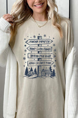 5000-E3189 Ski Lodge Signs Graphic Heavy Cotton Tee $9
