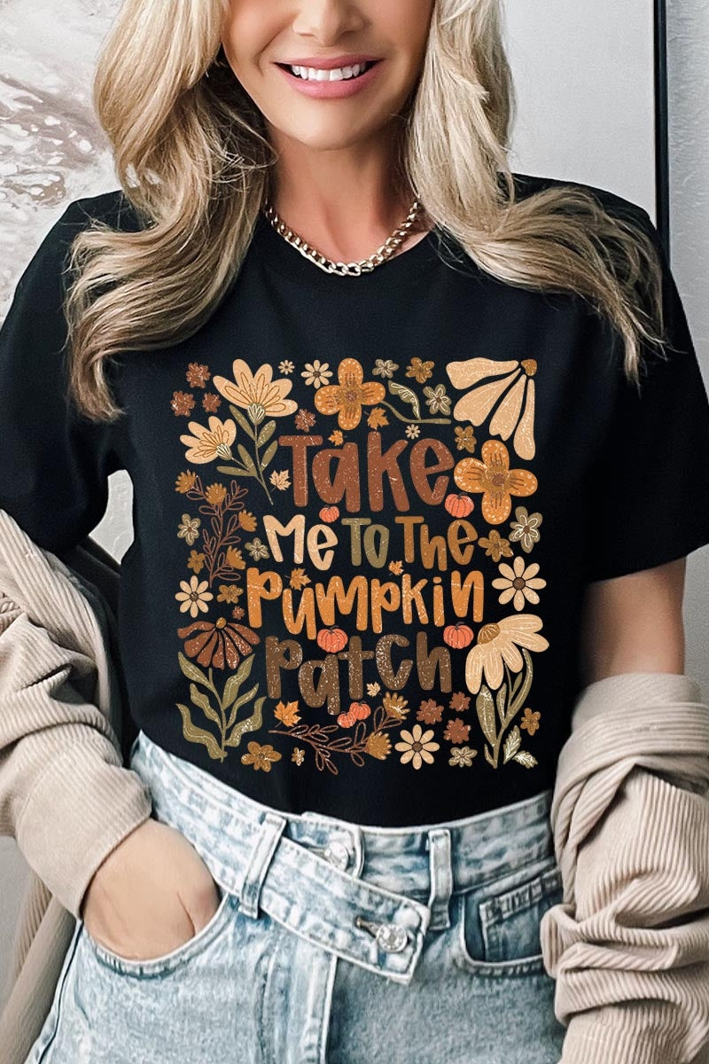 US3001P-E3136 Take Me To The Pumpkin Patch Graphic Plus Tee $16