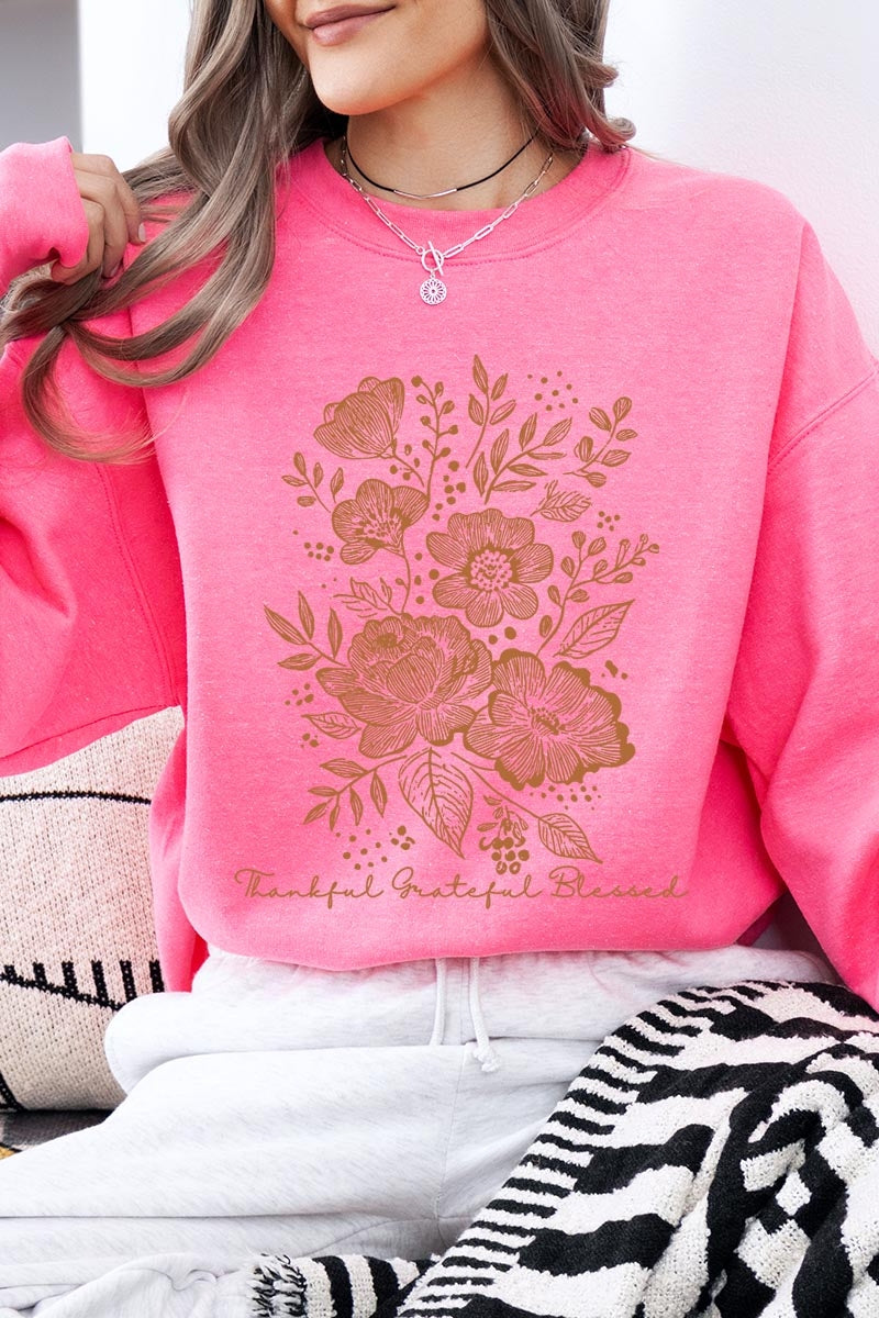 UL180-E3155 Neutral Thanksgiving Graphic Sweatshirt $20