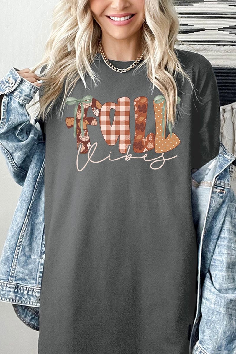 5000P-E3071 Fall Vibes Rustic Graphic Plus Heavy Cotton Tee $12.75