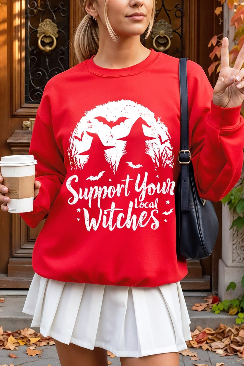 UL180-E3161 Local Witches Halloween Graphic Sweatshirt $20