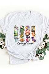 US3001P-E3061LA Louisiana State Brushstroke Graphic Plus Tee $16