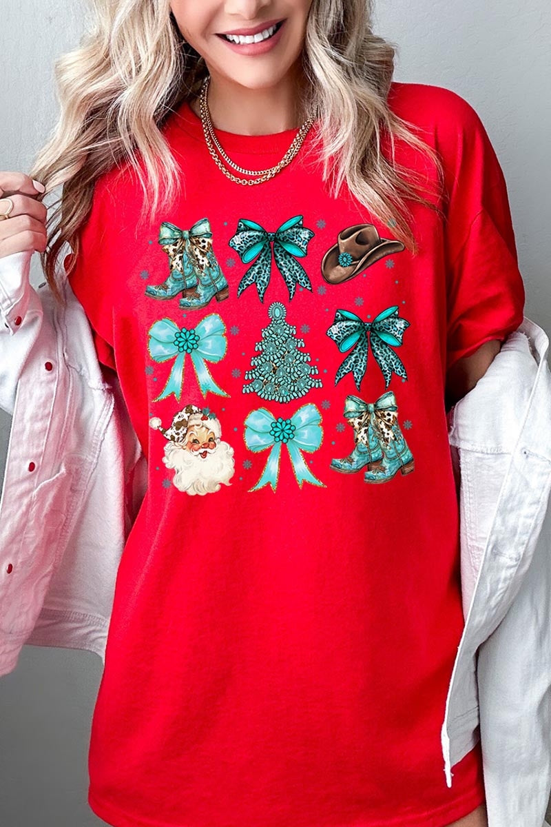 5000P-E3180 Western Christmas Graphic Plus Heavy Cotton Tee $12.75